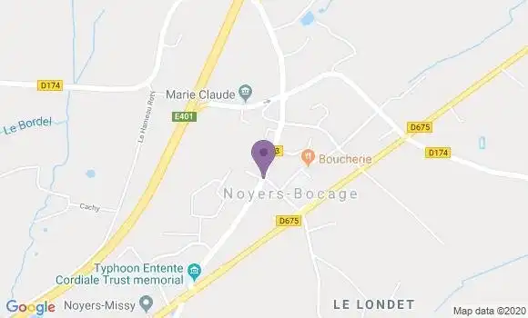 Localisation Noyers Bocage Bp - 14210