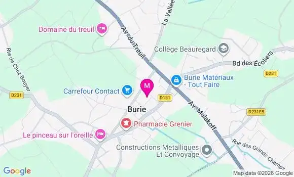 Localisation Burie - 17770