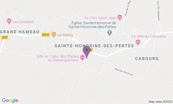 Localisation Sainte Honorine des Pertes Bp - 14520