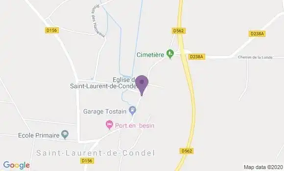 Localisation Saint Laurent de Condel Ap - 14220