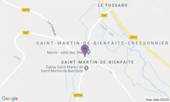 Localisation Saint Martin de Bienfaite Ap - 14290