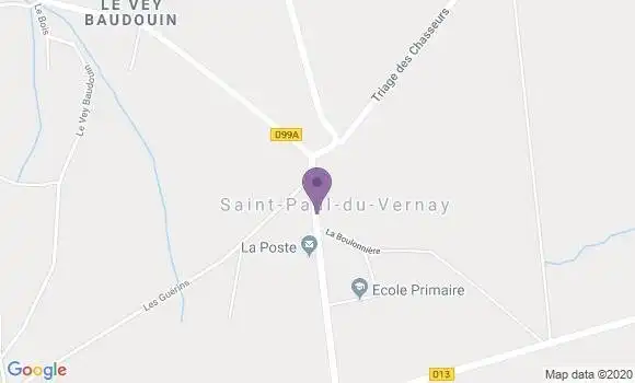 Localisation Saint Paul du Vernay Ap - 14490