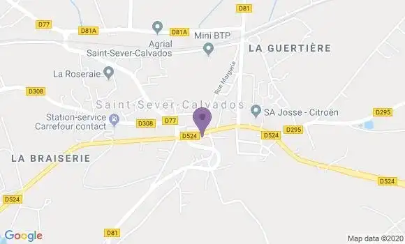 Localisation Saint Sever Calvados - 14380