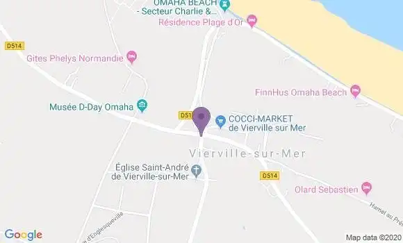 Localisation Vierville sur Mer Bp - 14710