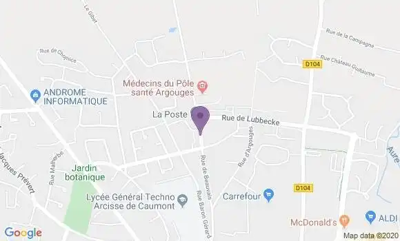 Localisation Bayeux Argouges Bp - 14400