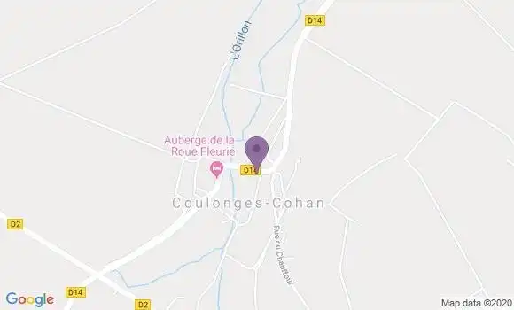 Localisation Coulonges Cohan Bp - 02130
