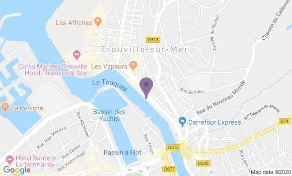 Localisation Trouville a Bp - 14360