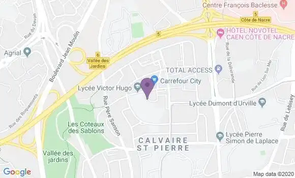 Localisation Caen Calvaire St Pierre - 14000