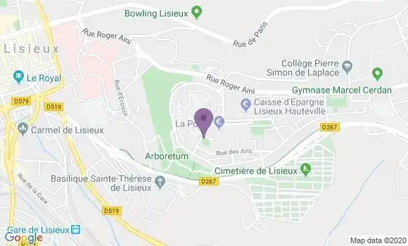 Localisation Lisieux Hauteville Bp - 14100