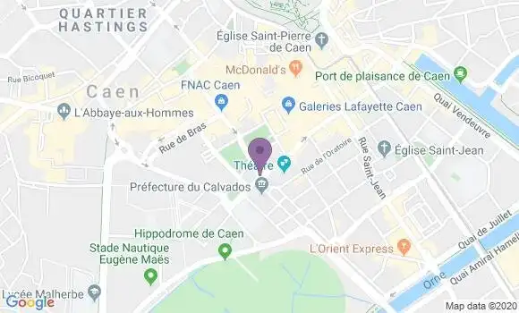Localisation Caen Gambetta - 14000