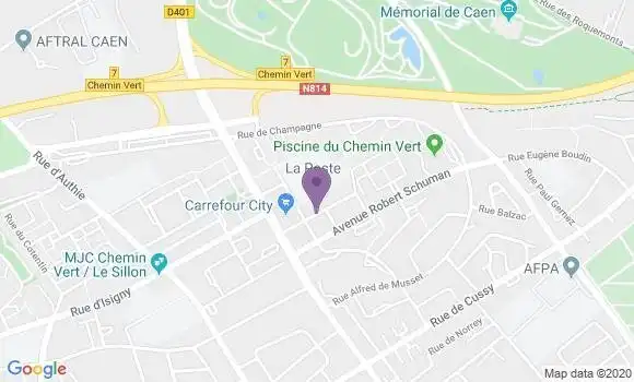 Localisation Caen Chemin Vert - 14000