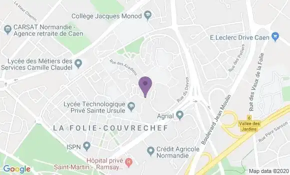 Localisation Caen la Folie Couvrechef Bp - 14000