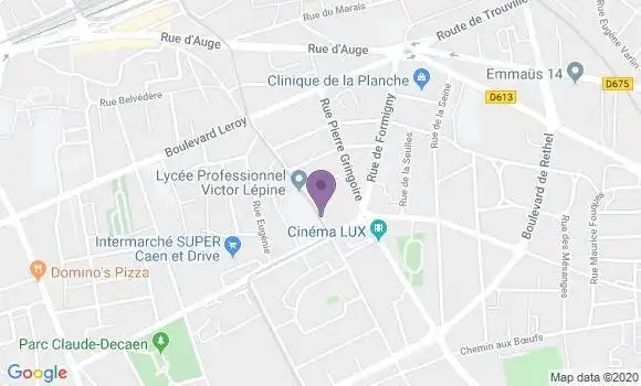 Localisation Caen Sainte Therese Bp - 14000