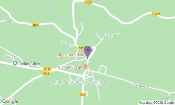 Localisation Anglards de Salers Bp - 15380
