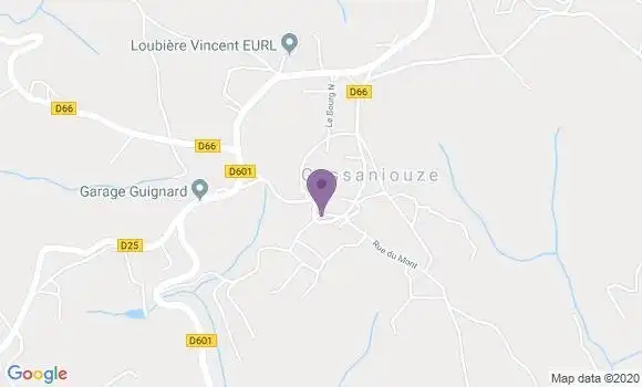 Localisation Cassaniouze Ap - 15340