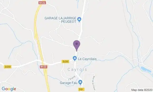 Localisation Cayrols Ap - 15290