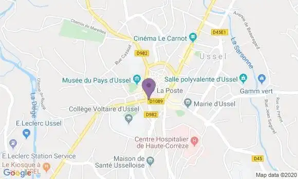 Localisation Ussel Ap - 15300
