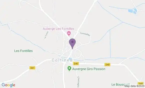 Localisation Coltines Ap - 15170