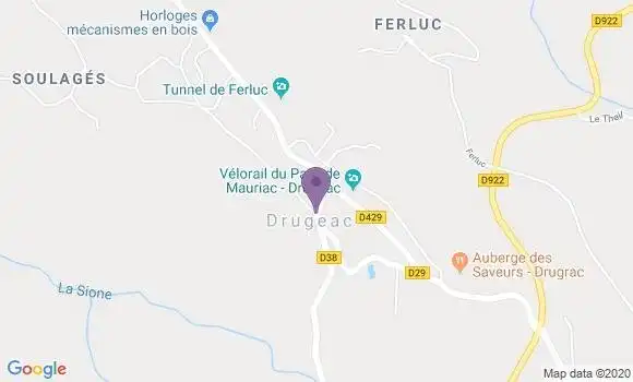 Localisation Drugeac Ap - 15140