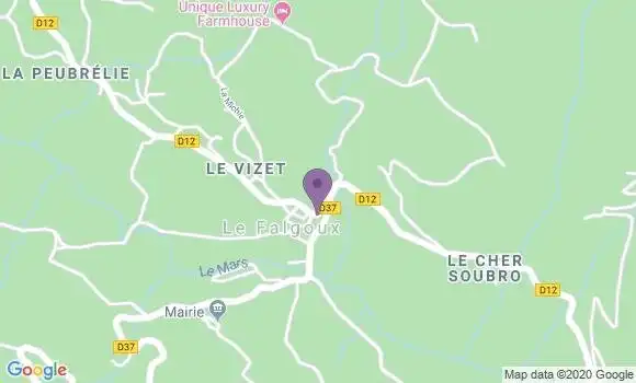 Localisation Le Falgoux Ap - 15380