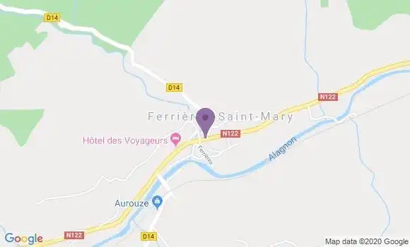 Localisation Ferrieres St Mary Ap - 15170