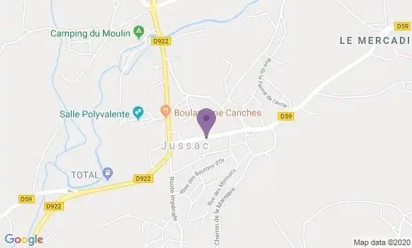 Localisation Jussac - 15250
