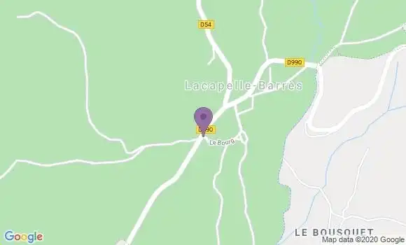 Localisation Lacapelle Barres Ap - 15230