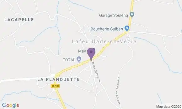 Localisation Lafeuillade En Vezie Bp - 15130