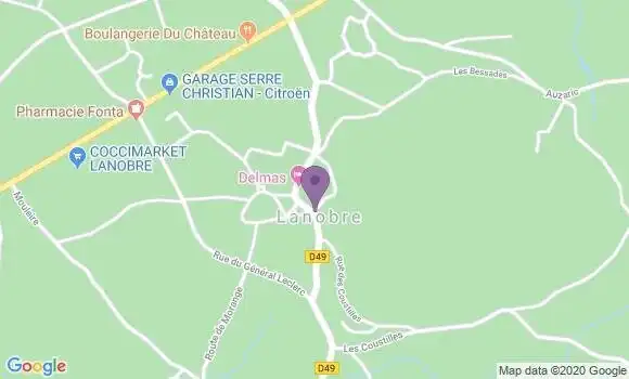 Localisation Lanobre Bp - 15270