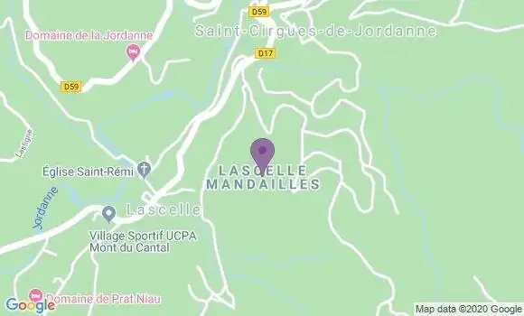 Localisation Lascelle Bp - 15590