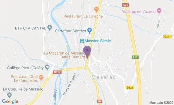 Localisation Massiac - 15500
