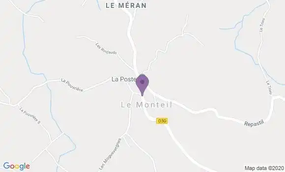Localisation Le Monteil Ap - 15240