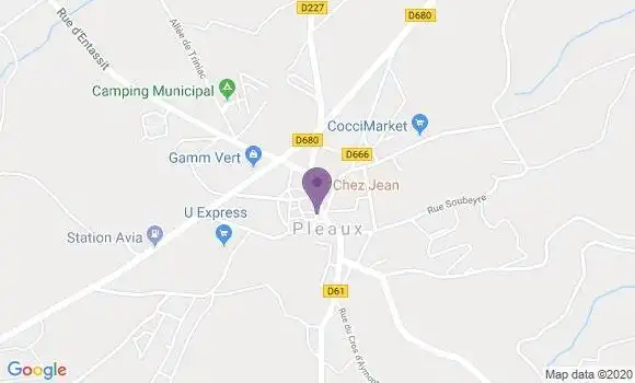 Localisation Pleaux - 15700