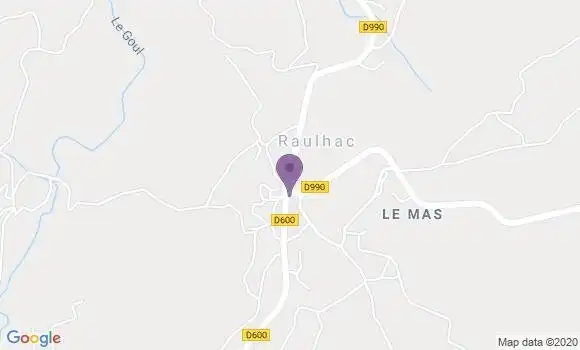Localisation Raulhac Ap - 15800