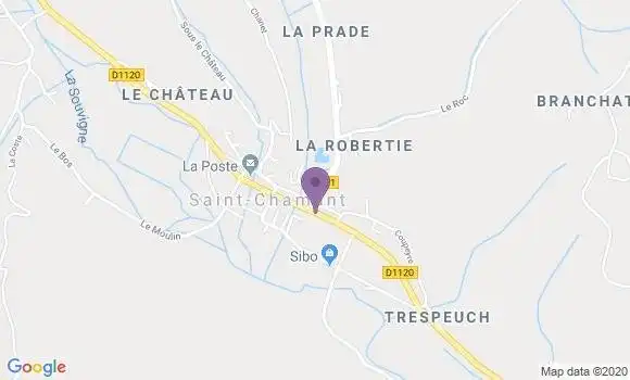 Localisation Saint Chamant Ap - 15140