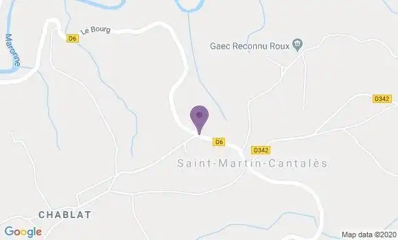 Localisation Saint Martin Cantales Ap - 15140