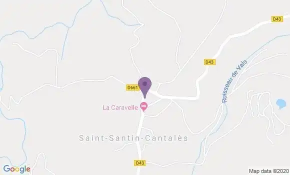 Localisation Saint Santin Cantales Ap - 15150