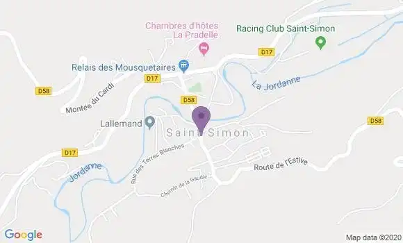 Localisation Saint Simon Bp - 15130