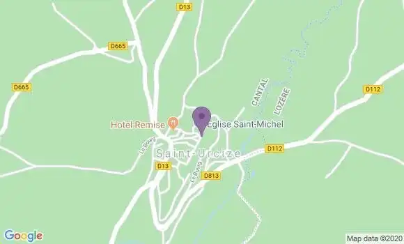 Localisation Saint Urcize Ap - 15110