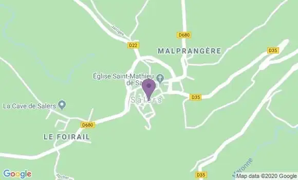 Localisation Salers Bp - 15140