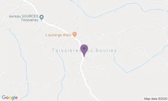 Localisation Teissieres les Boulies Ap - 15130