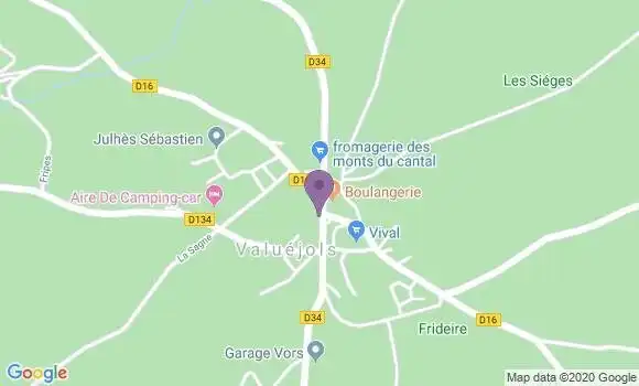 Localisation Valuejols Ap - 15300