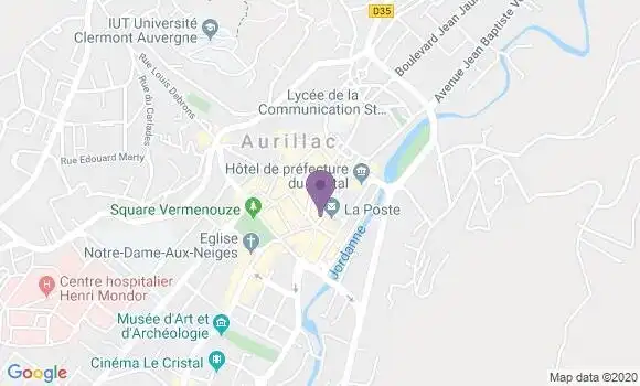 Localisation Aurillac Prefecture - 15000