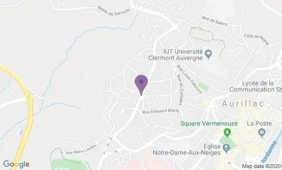Localisation Aurillac Alouettes Bp - 15000