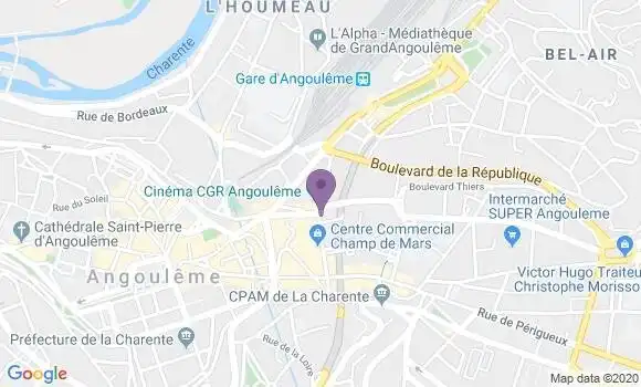 Localisation Angouleme Champ de Mars - 16000