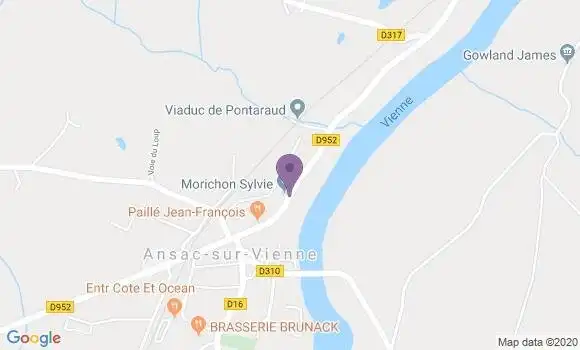 Localisation Ansac sur Vienne Ap - 16500