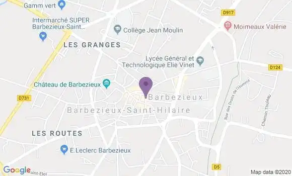 Localisation Barbezieux Saint Hilaire - 16300
