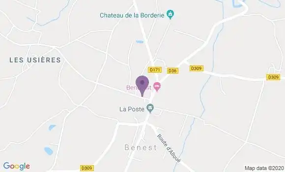 Localisation Benest Bp - 16350
