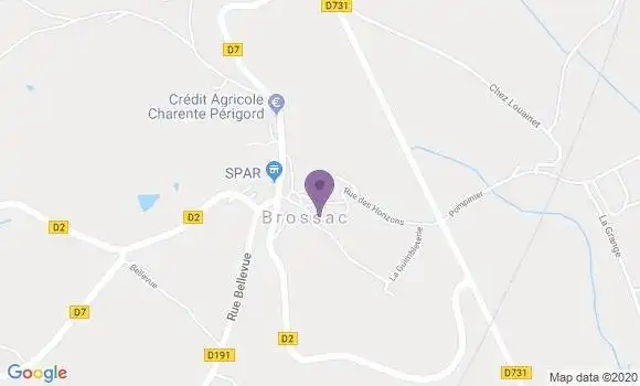 Localisation Brossac Ap - 16480
