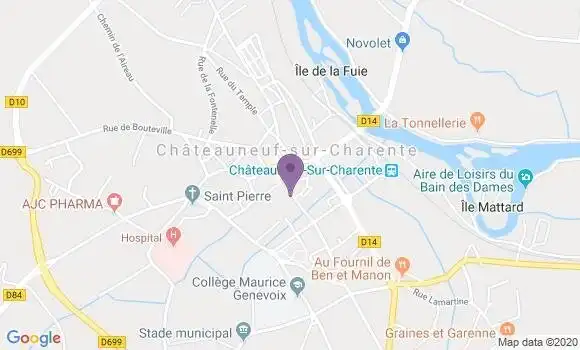Localisation Chateauneuf sur Charente - 16120